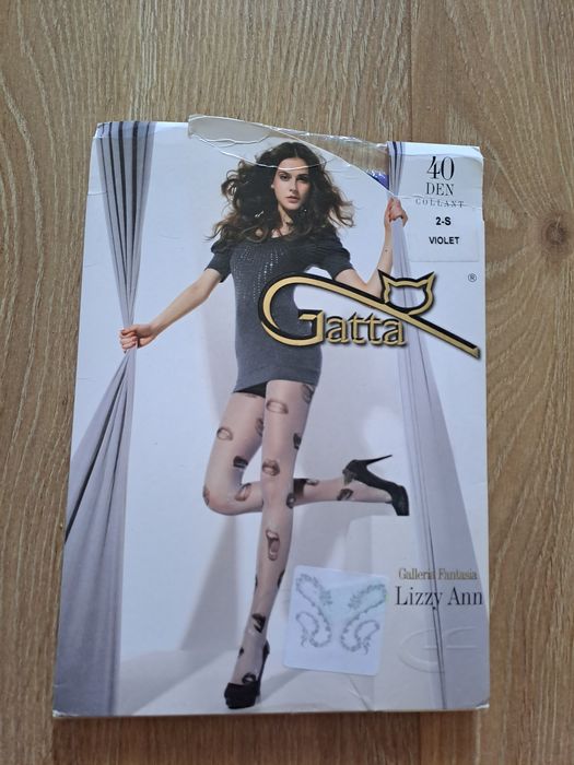Fantazyjne rajstopy Gatta, rozmiar 2-S, kolor fioletowy