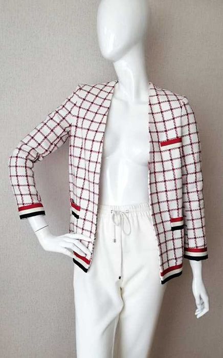 DOSTAWA GRATIS Żakiet marynarka ASOS kurtka w kratę chanelka 34  XS płaszcz