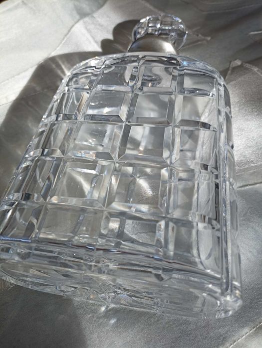 Cristal Atlantis Garrafa / Decantador com gargalo em prata
