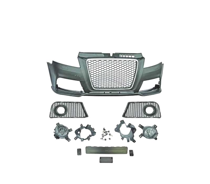 PARA-CHOQUES FRONTAL AUDI A3 8P 08-12 LOOK RS3 CROMADO PDC SRA + FARÓIS DE NEVOEIRO