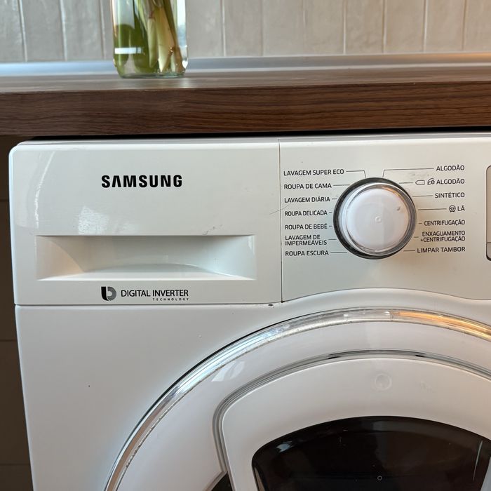 Máquina de Lavar Roupa Samsung Digital Inverter Eco Bubble Branca