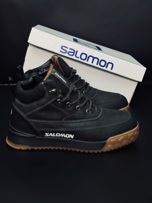 Кожаные ботинки Саломон, Salomon кроссовки мужские зимние / Саламон