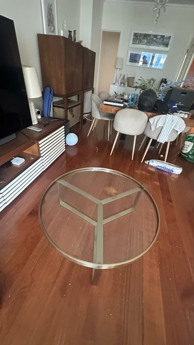 Centro de mesa dourado como novo