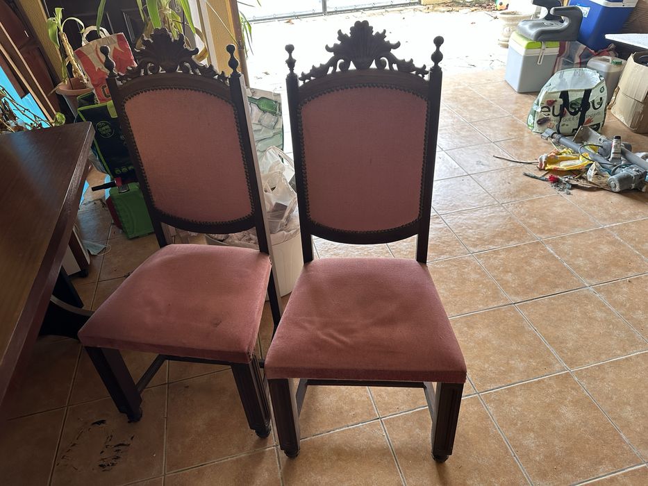 Mesa madeira maciça 160X 0,90 X 0,80 + 3 cadeiras