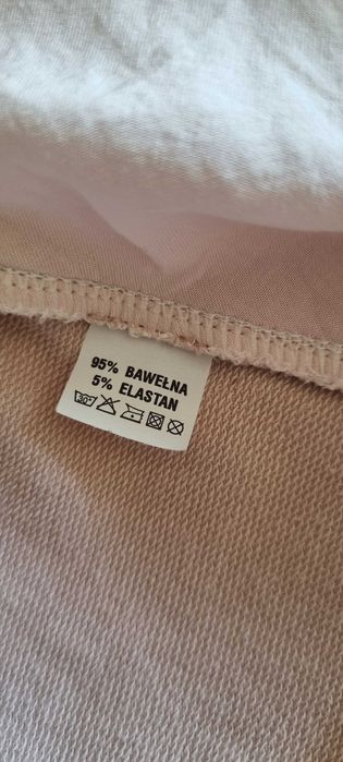 Prześliczna bluzka bluza pudrowy róż Luvi pastelowa  S casual  2 w 1