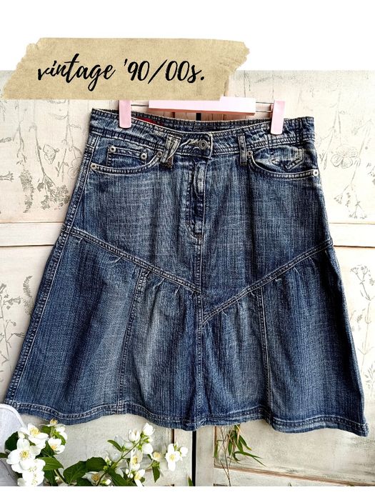 Skirt spódnica vintage jeans talia 40,5x2 cotton