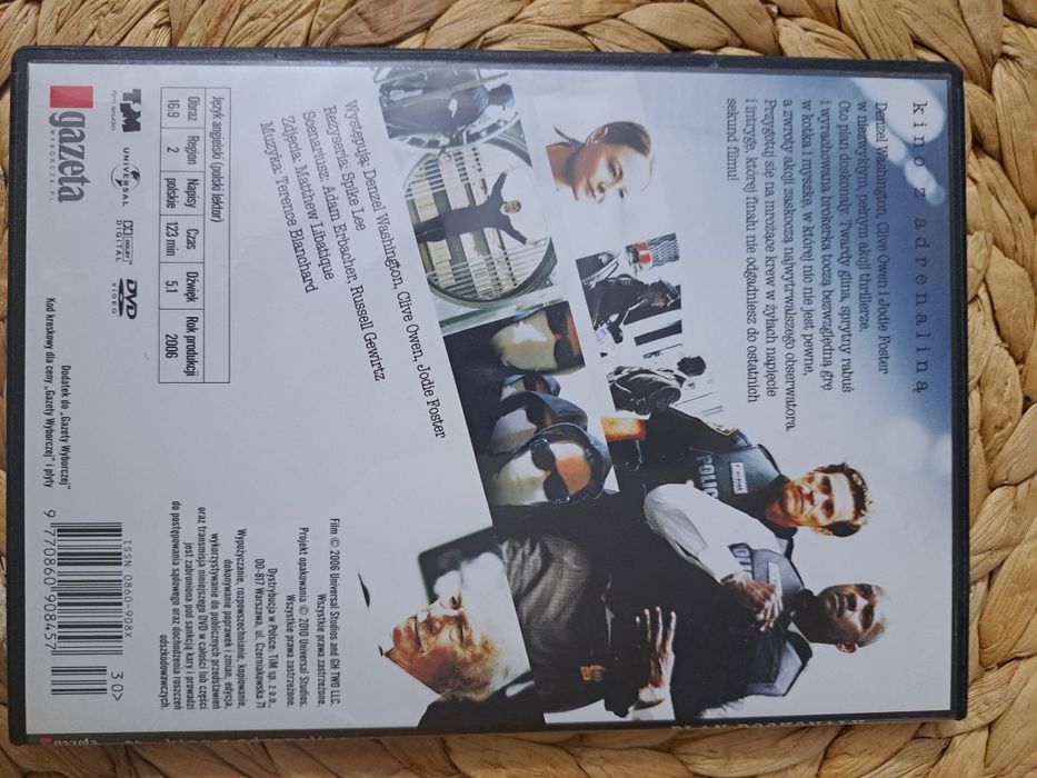 Film DVD Plan doskonały, Jodie Foster, Clive Oven, Denzel Washington