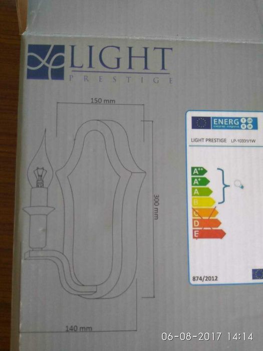 Kinkiet wewnętrzny czarny NOWY Latina LP-10331/1W