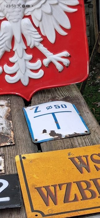 Tabliczki emaliowane I inne z czasów cena za wszystkie