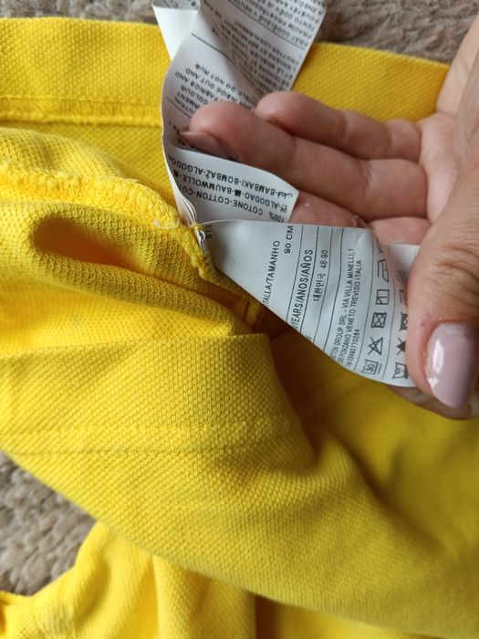 Żółta koszulka polo żywy kolor 92