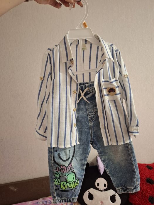 Рубашка костюм джинси 80-86