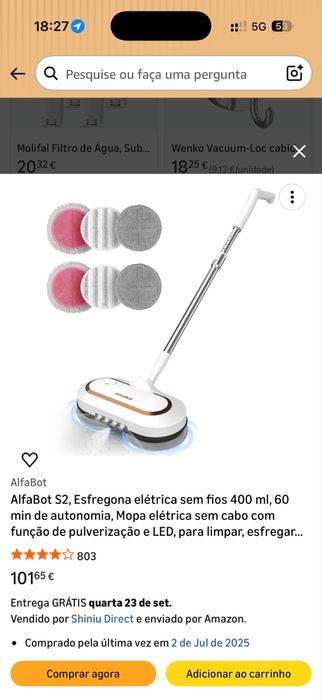 Esfregona Elétrica - Alfabot s2