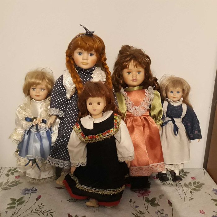Lalka Porcelanowa 5 sztuk, Vintage