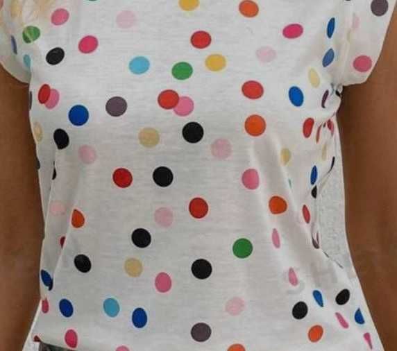 Dzień Kropki kolorowe naklejki na koszulke t-shirt dla dziewczynki