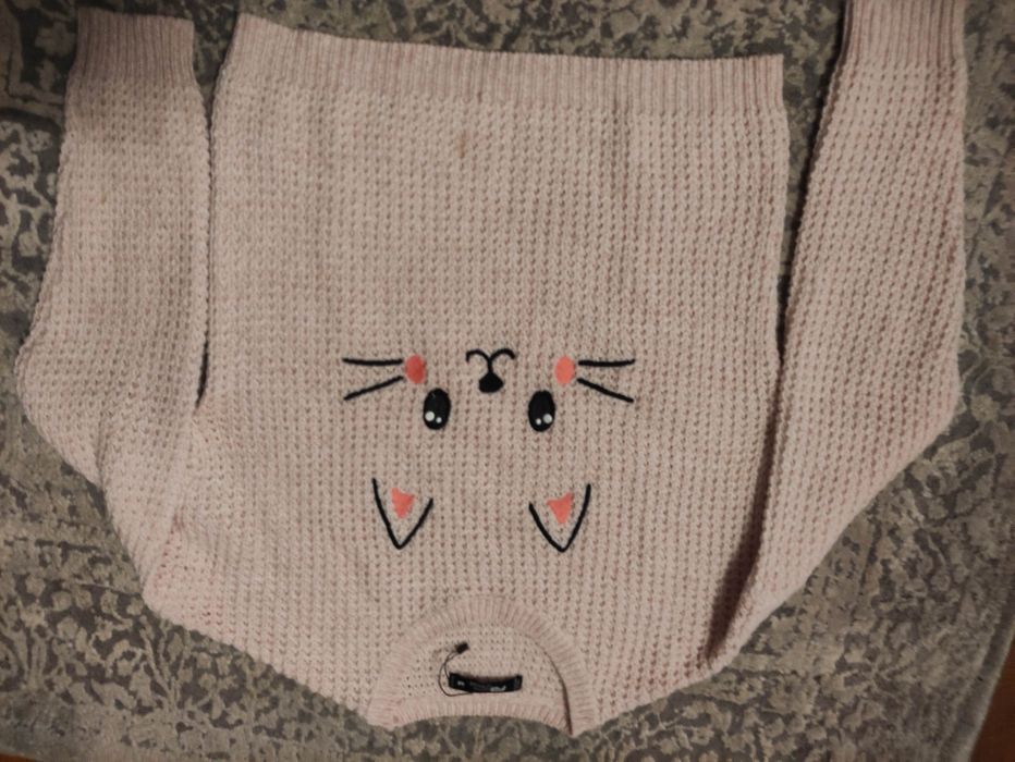 Sweter dziewczęcy damski r. M kotek FB sister knitwear