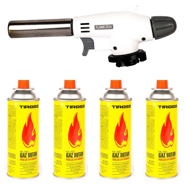 palnik biały ceramiczny nowy zapakowany z 4 gazami w zestawie