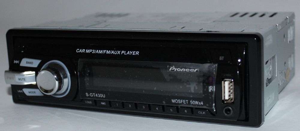 Автомагнитола MP3/AM/AUX Pioneer S-GT430U 4*50W новая(съемная панель)