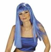 Cesar długie proste niebieskie włosy