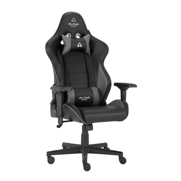 Cadeira Gaming / Escritório Alpha Gamer Nimbus Preta e Cinza