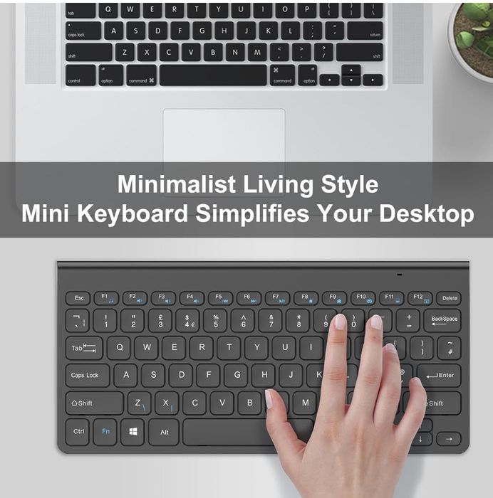 Klawiatura bezprzewodowa 2.4G, miniaturowa klawiatura QWERTY
