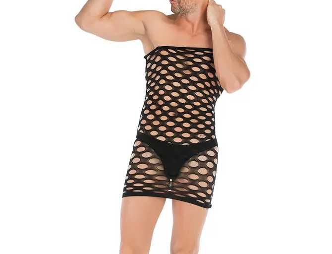 MĘSKA bielizna erotyczna sexy koszula nocna komplet