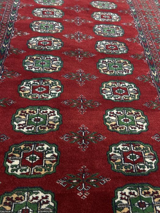 Tapete bukhara, original em pura lã feito à mao, lavado, 148x94