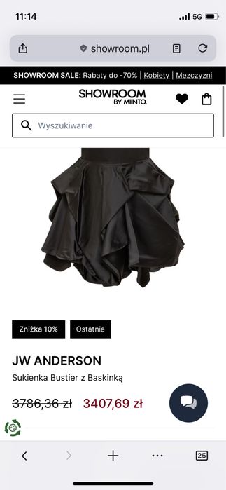 Sukienka wieczorowa JW Anderson