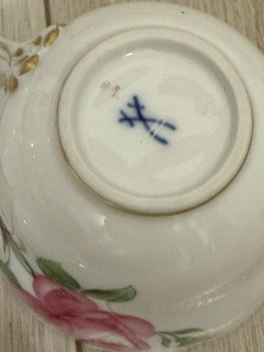 Miśnia Filiżanka z podstawkiem i talerzykiem