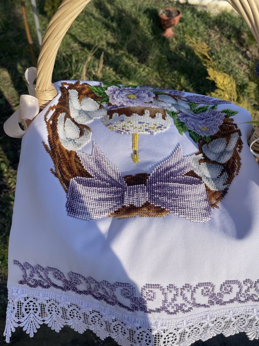 Рушники пасхальні вишиті бісером