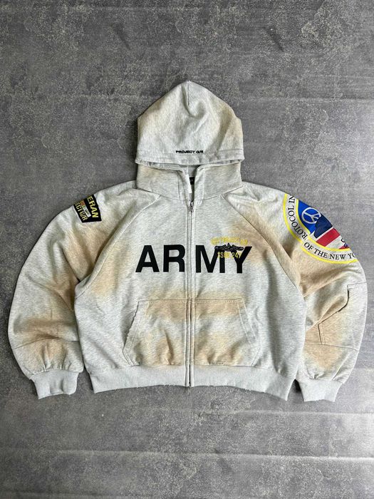 Project G/R GR Grailz hoodie кофта худи сіра худі grey distressed