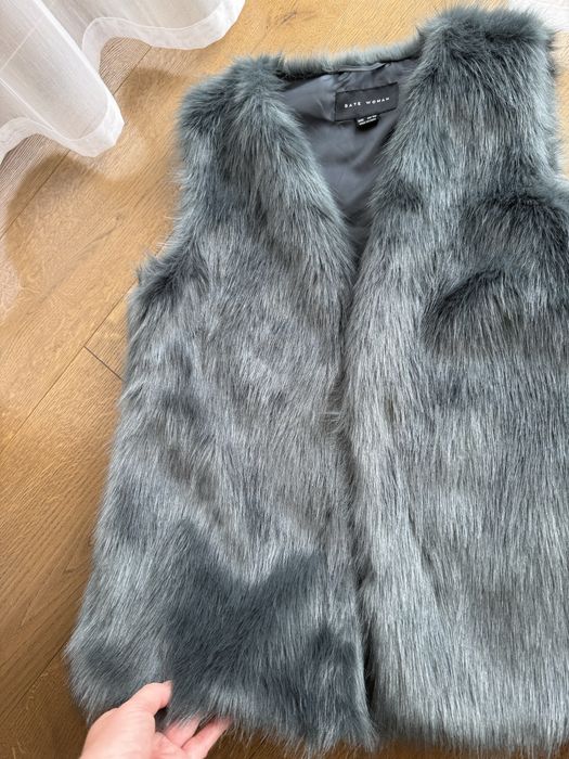 Kamizelka futerko M 38 futerkowa puszysta bezrękawnik uniwersalny