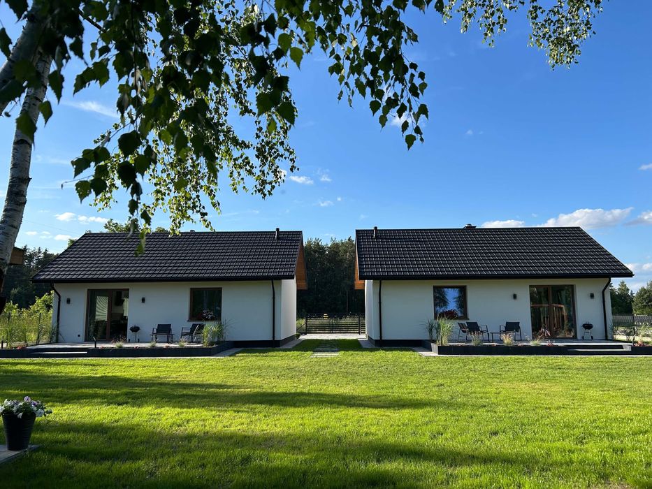 Pod Brzozami-domki całoroczne Balia jacuzzi noclegi Bałtów