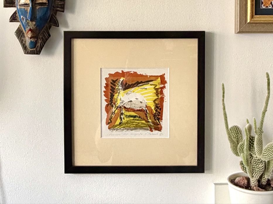 Obrazek, grafika, sitodruk w oprawie 20 x 20 cm