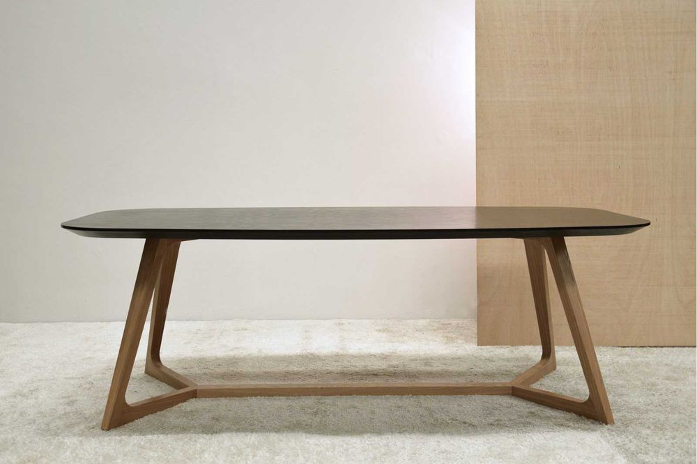 Mesa de jantar preta Fresno