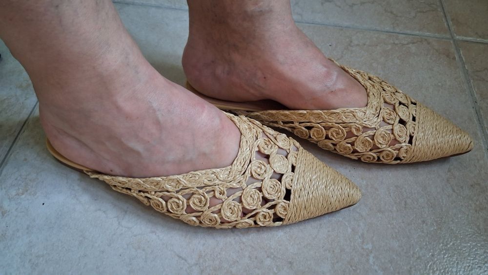 Mules beges como novas