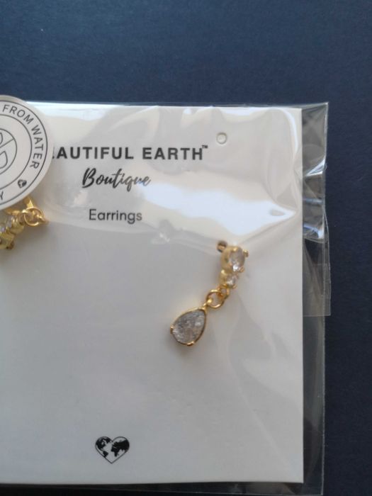 Kolczyki Beautiful Earth Boutique Yarina Crystal Teardrop