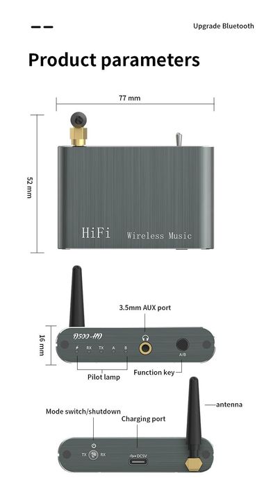 Приёмник/передатчик Bluetooth 5,2. AptX, адаптер ,конвертор, рессивер,