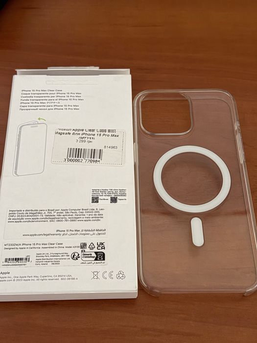 Apple Clear Case with MagSafe для iPhone 15 Pro Clear