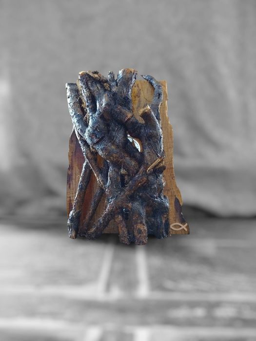 ARTESANATO - Candeeiro em Madeira Natural