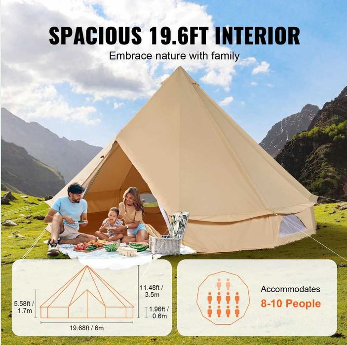 Tenda 6m de Sino em lona
