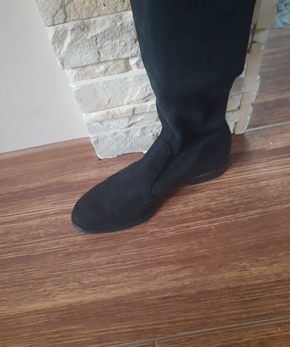 Długie zamszowe kozak rozm. 40