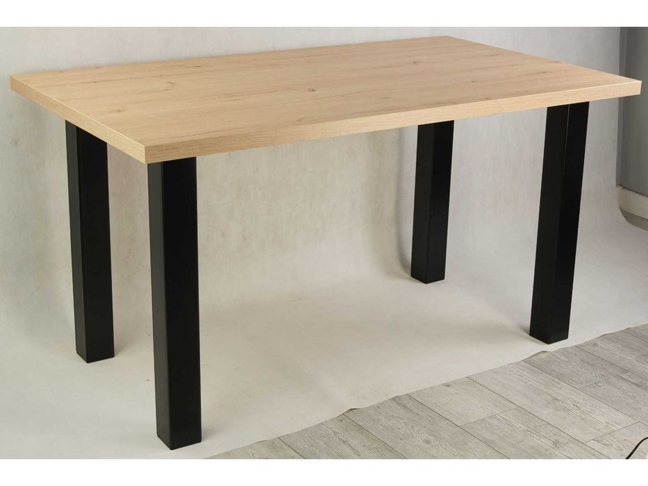 Stół do salonu kuchenny loft dąb letni metal 120 140 160 cm metalowe nogi loftowy