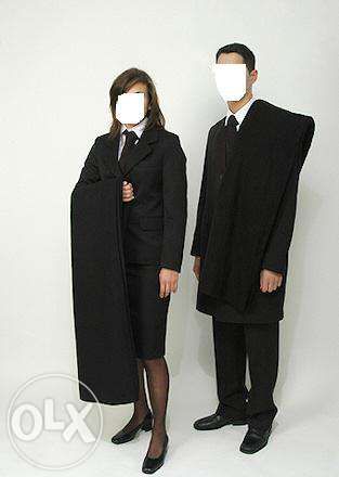 Traje académico completo camisa capa gravata senhora novo (SOMOS FABRI