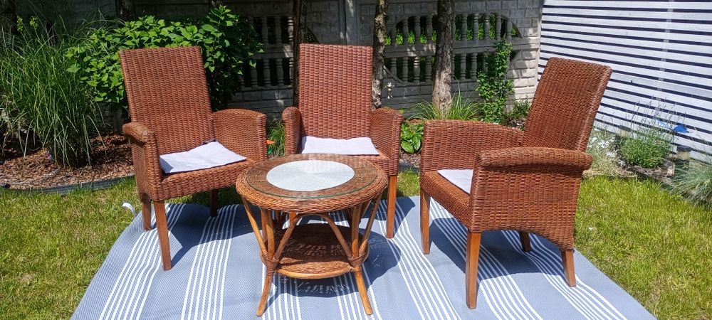 Meble do ogrodu wiklina