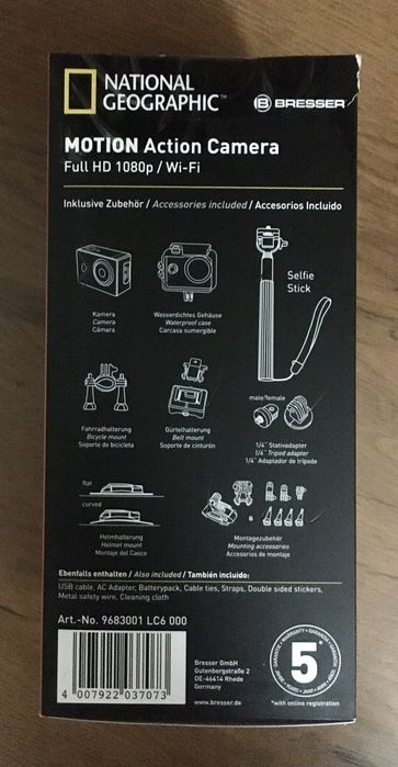 Câmara de ação Action camara Waterproof Full HD Wifi arnês acessórios