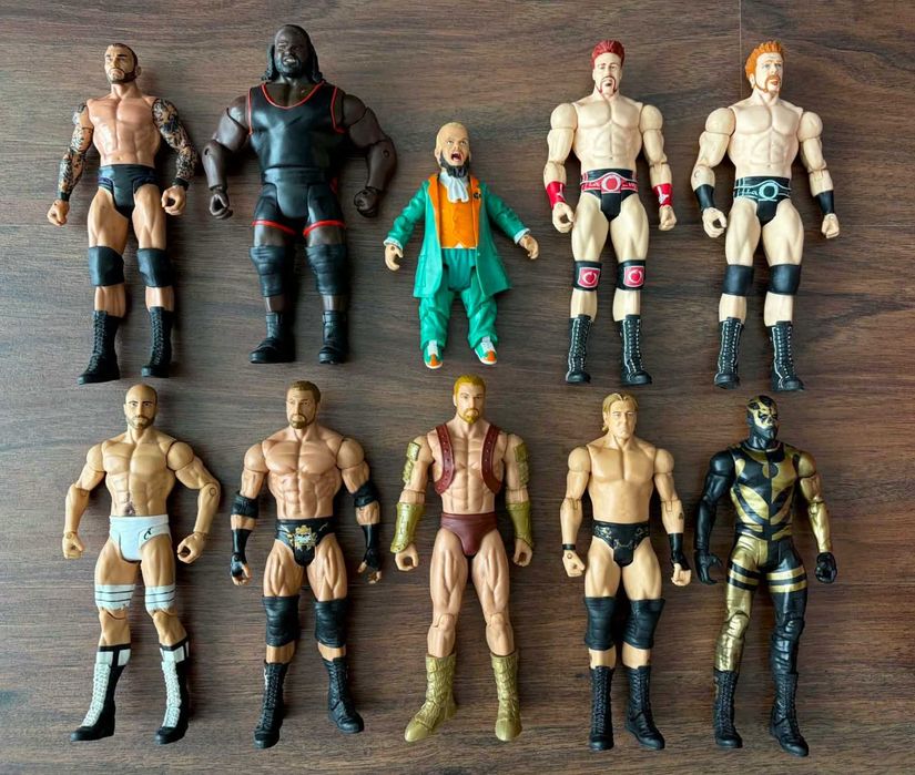 Bonecos wwe figuras wrestling ringue titulos cintos elite acessorios