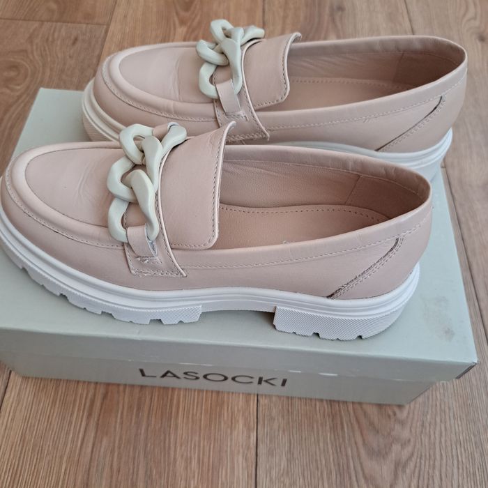 Okazja Mokasyny damskie Lasocki 36 skóra beżowe