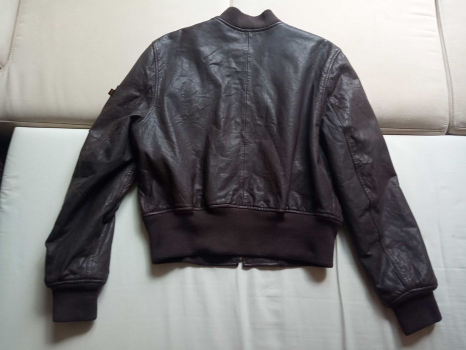 alpha industries  MA-1 damska skóra flek pilotka S size jak nowa