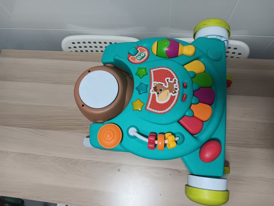 Andador bebé 3 em 1 com mesa de atividades
