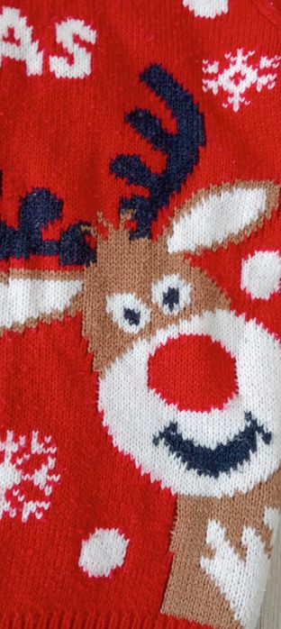 Sweter świąteczny sweterek 122 pepco renifer mikołaj